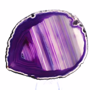 Campione di agata brasiliana, fetta di colore viola
