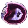 Grande fetta di agata viola brasiliana per uso interno. - 0