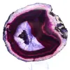 Grande fetta di agata viola brasiliana per uso interno. - 1