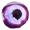 Agata brasiliana: fetta di minerale tinta di viola - 0