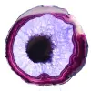 Agata brasiliana: fetta di minerale tinta di viola - 1
