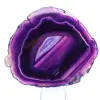 Fetta di agata da collezione, colore viola artificiale - 0