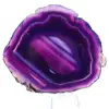 Fetta di agata da collezione, colore viola artificiale - 1