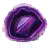 Fetta di agata da collezione, colore viola artificiale