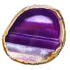 Oggetto in pietra naturale: fetta di agata viola - 1