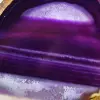 Oggetto in pietra naturale: fetta di agata viola - 2