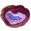 Agata brasiliana, fetta di pietra ornamentale viola - 0