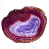 Agata brasiliana, fetta di pietra ornamentale viola - 1