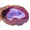Agata brasiliana, fetta di pietra ornamentale viola - 3