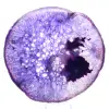 Fetta di agata brasiliana massiccia, sfumature di viola - 0