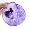Fetta di agata brasiliana massiccia, sfumature di viola - 3