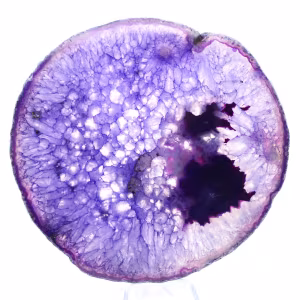 Fetta di agata brasiliana massiccia, sfumature di viola