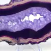 Agata a fette sottili, di colore viola, proveniente dal Brasile. - 2