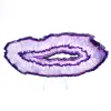 Fetta di agata chiara, con una sfumatura violacea a scopo decorativo. - 1