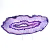 Decorazione minerale: fetta di agata viola brasiliana - 1