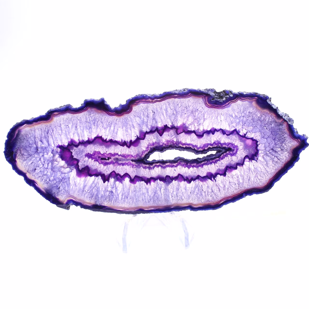 Decorazione minerale: fetta di agata viola brasiliana