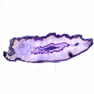 Campione affettato di agata viola allungata brasiliana