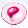 Fetta decorativa di agata rosa - 0