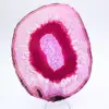 Sezione di agata rosa lucidata e tinta - 1