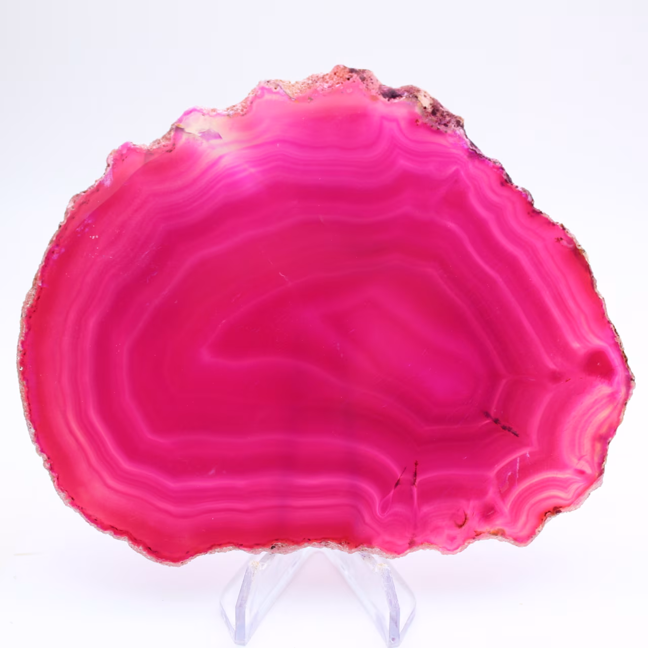fetta decorativa di agata rosa