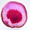 Fetta di agata rosa tinta per collezione - 1