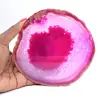 Fetta di agata rosa tinta per collezione - 3