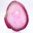 Agata brasiliana lucidata color rosa