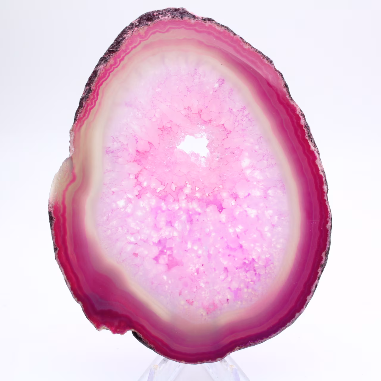 Agata brasiliana lucidata color rosa