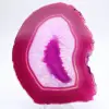 Fetta di agata naturale tinta rosa - 0