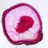 Fetta decorativa di agata rosa - 1