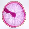 Fetta di agata naturale tinta di rosa - 0