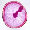 Fetta di agata naturale tinta di rosa - 1