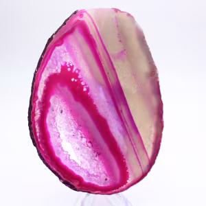 Agata tagliata lucida color rosa