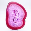 Fetta lucida di agata rosa tinta - 5