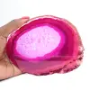 Fetta decorativa di agata rosa tinta - 3