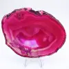 Fetta di agata brasiliana rosa - 1