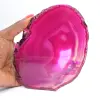 Fetta di agata brasiliana rosa - 3