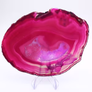 Fetta di agata brasiliana rosa