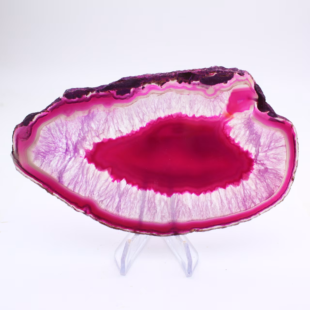 Sottile fetta di agata rosa