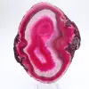 Fetta lucida di agata rosa tinta - 9