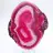 Fetta di agata naturale tinta di rosa