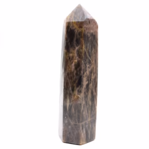 Prisma di pietra di luna nera del Madagascar - Microclino da collezione