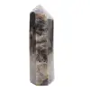 Grande prisma di pietra di luna nera - Microclino del Madagascar - 1