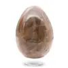 Uovo di pietra di luna nera 355 g - Madagascar - 0