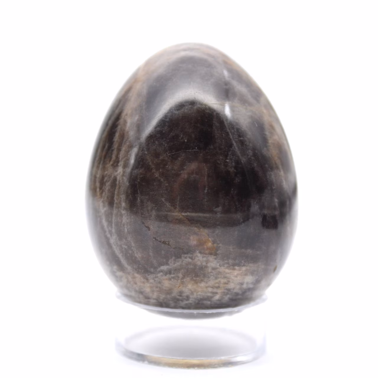 Uovo di pietra di luna nera 145 g