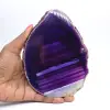 Fetta di agata brasiliana, tinta di viola, da collezione - 1