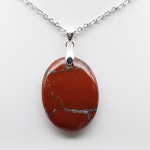 Collana con ciondolo in diaspro rosso