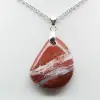Ciondolo in diaspro rosso geologico - 0