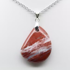 Ciondolo in diaspro rosso geologico