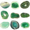 Fetta di agata verde naturale – Pezzo decorativo 250 g - 0